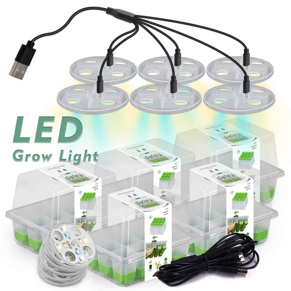 LED 성장 조명 모종 스타터 트레이 키트, 투명 커버 - Plant Parent Kit 리뷰 및 가격