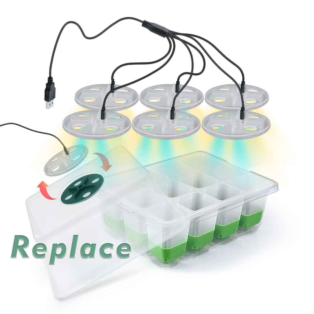 LED 성장 조명 모종 스타터 트레이 키트, 투명 커버 - Plant Parent Kit 리뷰 및 가격